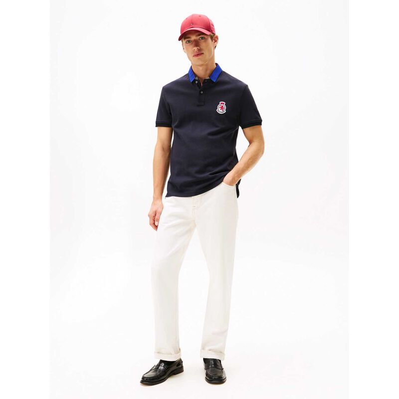 Tommy Hilfiger Regular Fit Herringbone Collar Pique Polo Shirt image number 3